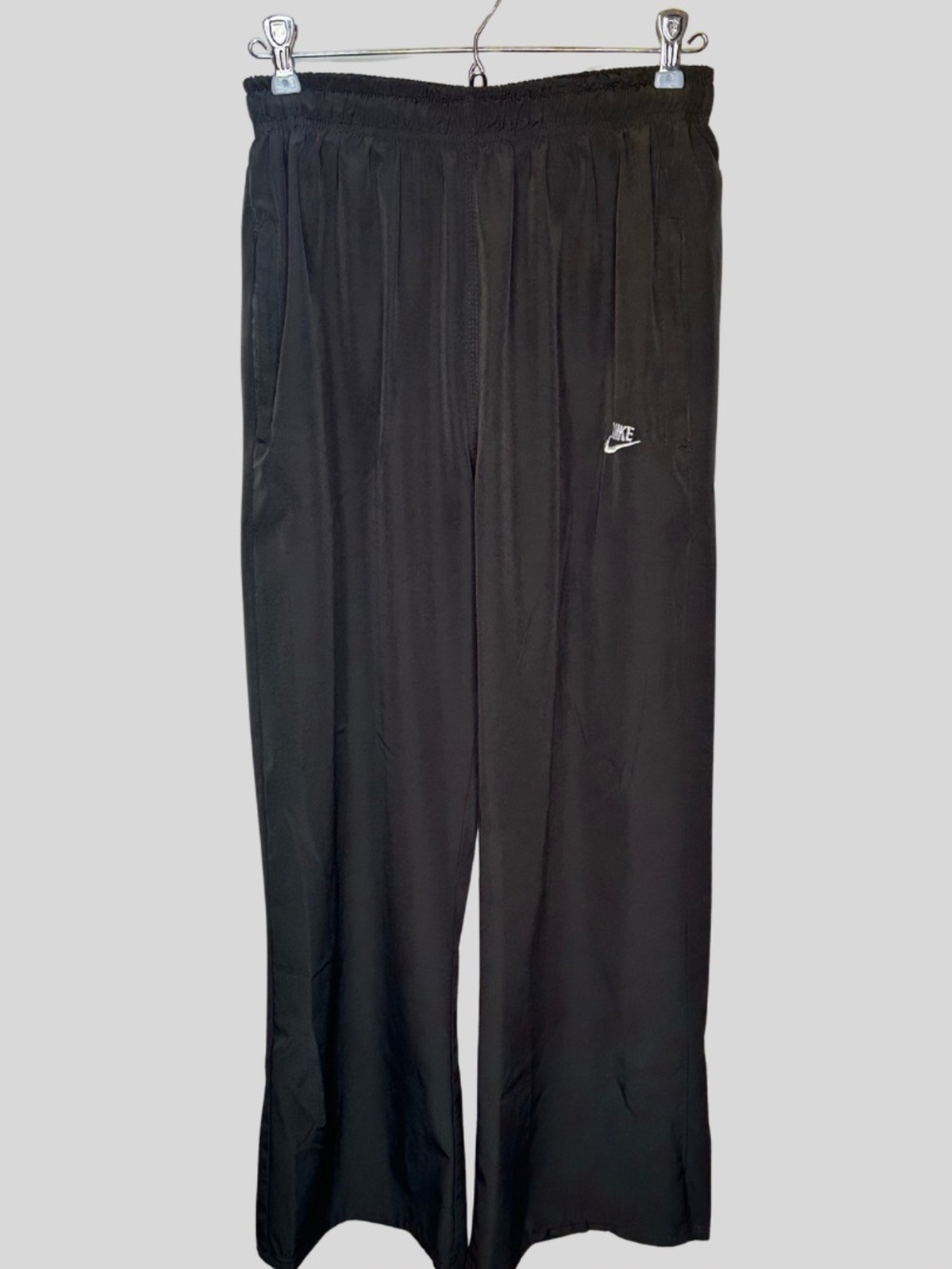 Vintage Nike Track Pants XXL MP Black Nylon 90s Y2K Swoosh